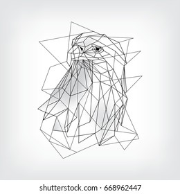 Eagle bird design. Triangle vector illustration.