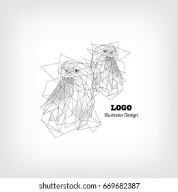 Eagle bird design. Triangle vector illustration.