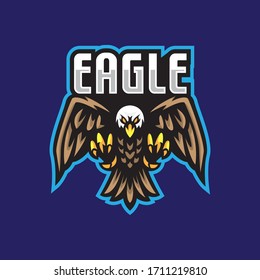 Eagle Bird esport mascot emblem logo design vector template