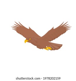 Eagle. Bird falcon, vector illustration