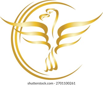 Eagle, bird in flight, eagle or bird logo, icon