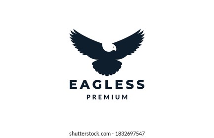 eagle bird fly modern silhouette logo vector illustration design