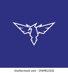 eagle bird flying logo design illustration