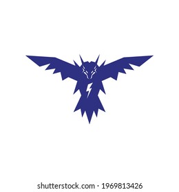 eagle bird flying logo design illustration