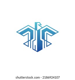 Eagle Bird Geometric Modern Logo