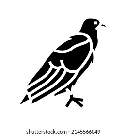 eagle bird glyph icon vector. eagle bird sign. isolated contour symbol black illustration
