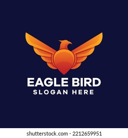 Eagle Bird Gradient Logo Bird Illustration