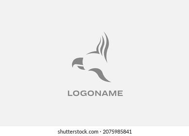 Diseño del logotipo de la cabeza de ave de águila