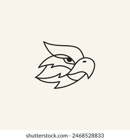 eagle bird head mascot logo design illustration 2