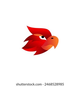 eagle bird head mascot logo design illustration with 3D gradient color 2 