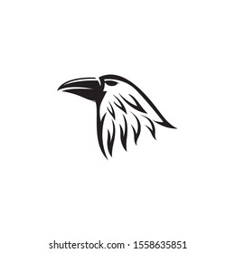 eagle bird head silhouette vector design