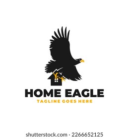 Adler-Vogelhaus, Vektorgrafik-Logo-Design