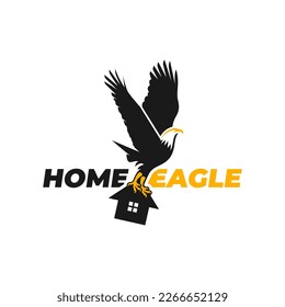 eagle bird house vector illustration logo design