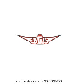 Plantilla vectorial de diseño del logotipo del icono de la ave águila. con un modelo atractivo y elegante. ideal para logotipos de empresas, comunidades, instituciones, etc