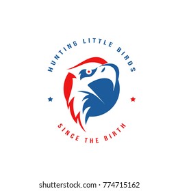 Eagle bird icon, tshirt print, dangerous, vector illustration