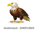 
Eagle bird isolated flat vector illustration