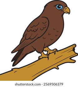 Eagle bird isolated flat vector illustration