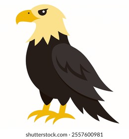 eagle bird isolated vector icon with white background