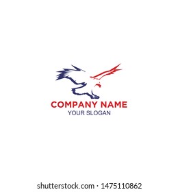 eagle bird logo abstract design template