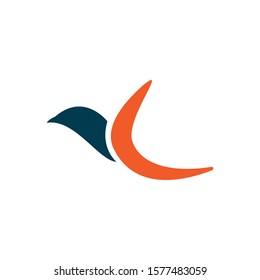 Eagle bird Logo abstract design. Flying Soaring Falcon Logotype concept icon.	
