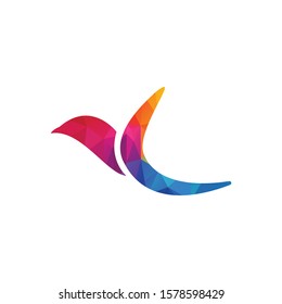 Eagle bird Logo abstract design. Flying Soaring Falcon Logotype concept icon.	
