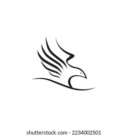 eagle bird logo clipart vector illustration design