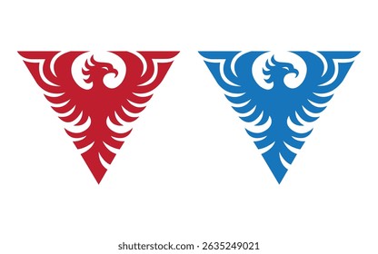 Eagle bird logo design flying hawk vector icon template symbol