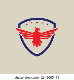 Eagle bird logo design, isolated on white background