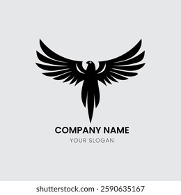 Eagle bird logo design Royalty Free Vector Image