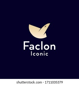 Eagle Bird Logo Design Vector. Modern Falcon Symbol and Animal emblem icon for company.