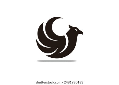 Eagle Bird Logo Design Vector. Creative Eagle Bird Logo With Circle Design Concept. A simple and flat  that is easy to apply in all media.