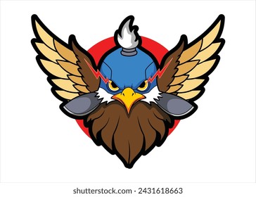 Eagle bird logo esport mascot illustration