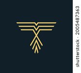 Eagle or Bird Logo with Line art style
