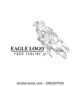 diseño del logotipo del águila. Diseño del logo de una idea creativa. Diseño de logotipos