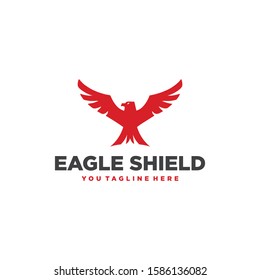 Eagle bird logo red vector templates