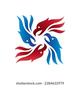 Eagle bird logo. strong, bold, simple, and modern. It would be perfect for sports, mascot, transportation, technology company.