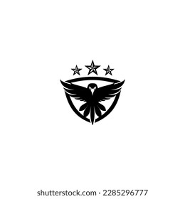 Eagle Bird Logo Template. Creative eagle symbol. Luxury falcon hawk logotype.