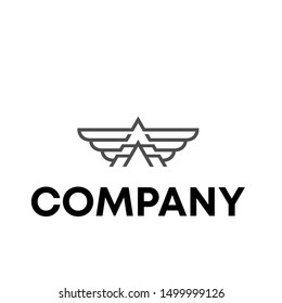 eagle bird logo vector animal sign template