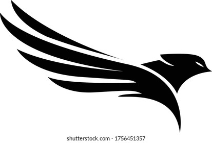 eagle bird logo vector black and white