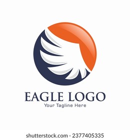 Plantilla de diseño del vector del logotipo de Eagle Bird