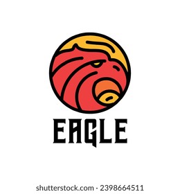 Eagle Bird Logo Vector Design illustration Emblem