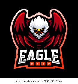 Eagle bird mascot. esport logo design