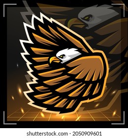 Eagle bird mascot. esport logo design