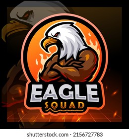 Eagle bird mascot. esport logo design.