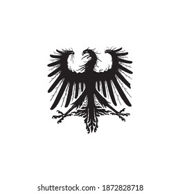 Eagle Bird Mythology Line Art Black White Vector