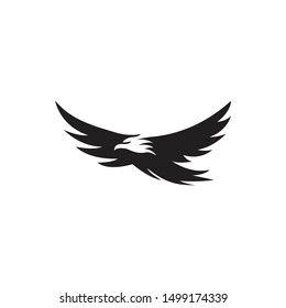 Eagle Bird Negative Space Vector Logo Stock Vector (Royalty Free ...