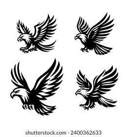 Eagle bird parrots logo simple