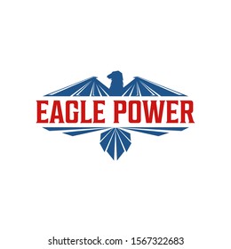 Eagle bird power falcon hawk logo simple minimalist design modern. animal icon silhouette geometric.