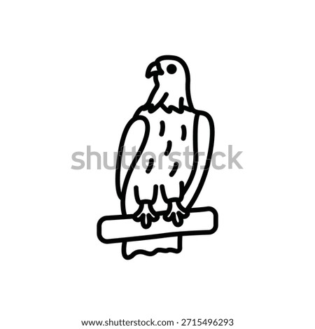 Eagle Bird of Prey Line Icon: Freedom and Power