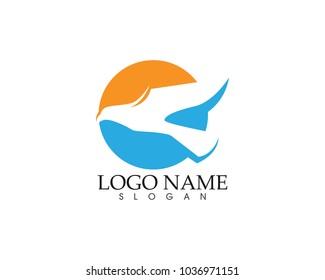 eagle bird sign abstract template icons app